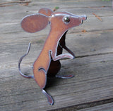 Sitting Mouse - Metal Sculpture by Henry Dupere
