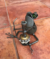 Hookah Frog - Metal Garden Sculpture by Yardbirds