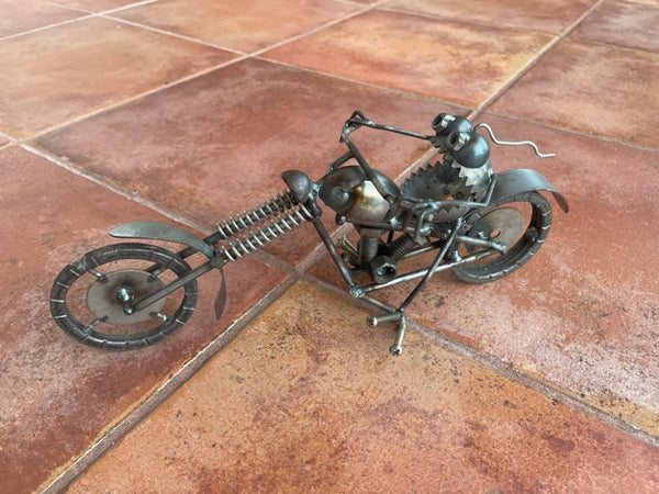 Chopper Motorcycle Mini Gnome Be Gone, by Artist Fred Conlon of Sugarpost
