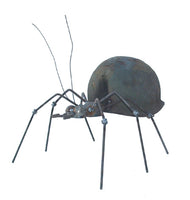 Army Ant, WW2 Helmet, Garden Sculpture by Artist Fred Conlon of Sugarpost
