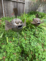 Blow Fish, Garden Sculpture by Artist Fred Conlon of Sugarpost