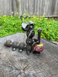 Caterpillar Hookah - Metal Garden Sculpture by Yardbirds