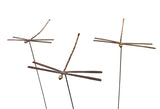 Small Dancing Dragonfly Set Of Three - Copper Sculpture by Haw Creek Forge