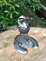 Frog Playing Guitar - Metal Garden Sculpture by Yardbirds