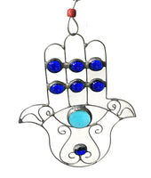 Hamsa Hand - Glass Gem Ornament by Diane Markin