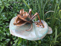 Frog On Lilly Pad - Copper Sculpture by Haw Creek Forge