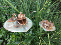 Frog On Lilly Pad - Copper Sculpture by Haw Creek Forge