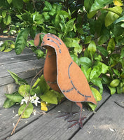 Quail, Metal Garden Art Sculpture by Henry Dupere