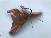 Butterfly- Red - Copper Garden Sculpture - Haw Creek Forge